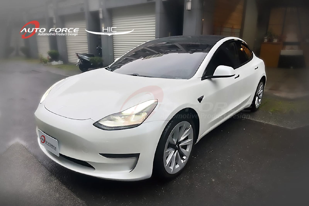 Installed View - Tesla Model 3 (2017-On): Premium Window Visors