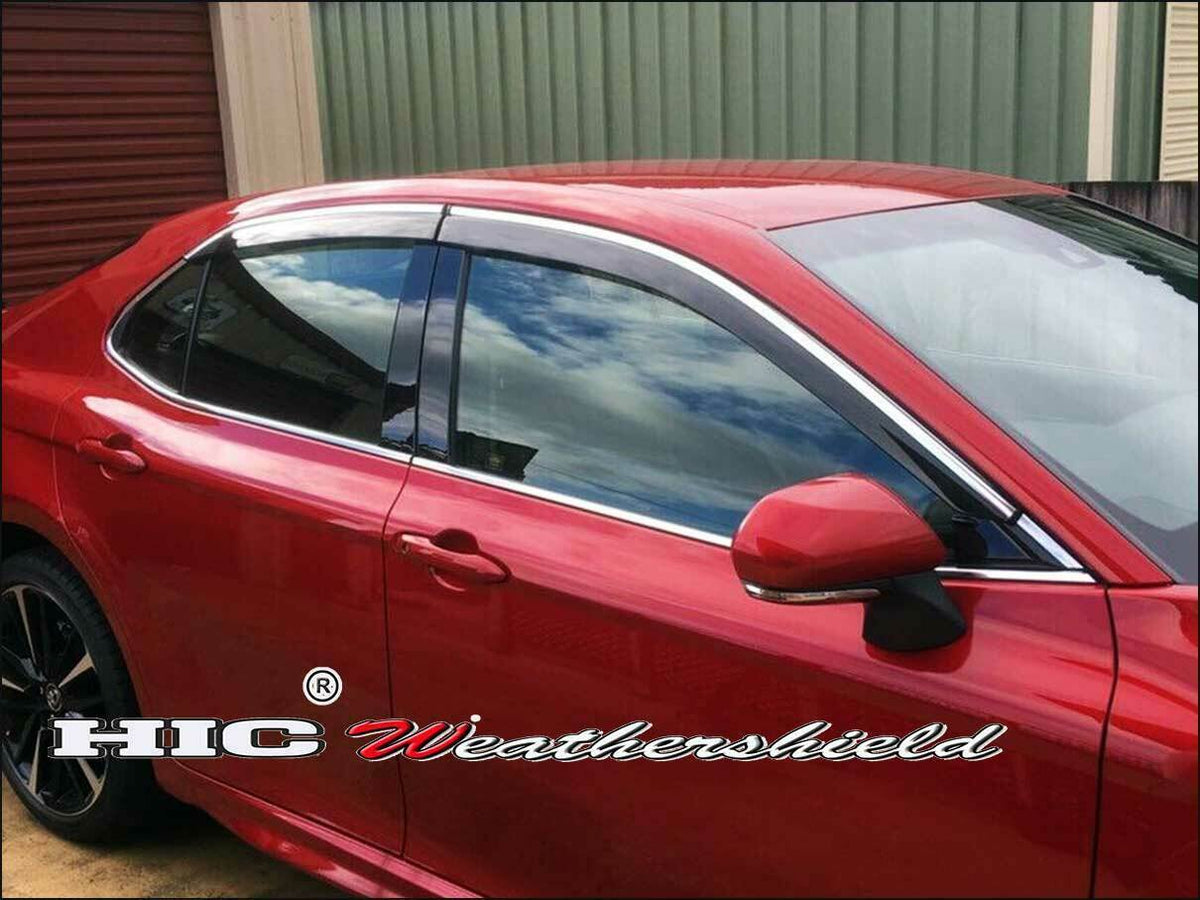 Installed View - Toyota Camry XV70 (2017-2024): Premium Window Visors