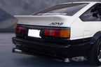 Installed View - Toyota Corolla AE86: J-Blood Style Rear Boot Wing
