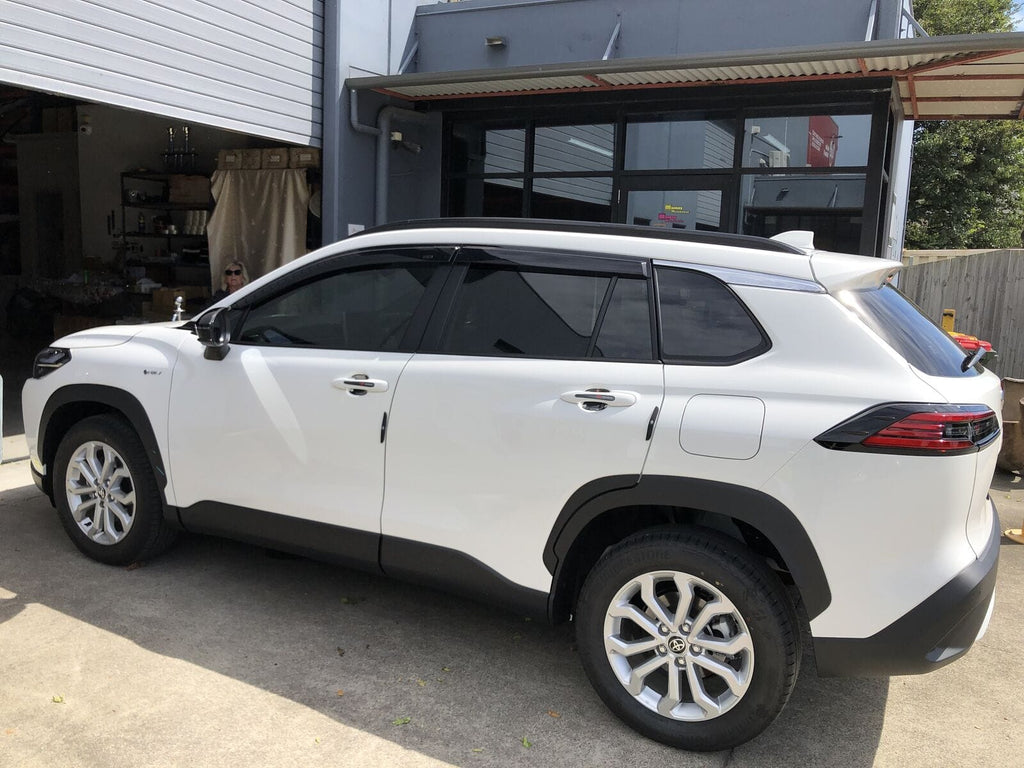 Installed View - Toyota Corolla Cross (2020-2026): Premium Window Visors