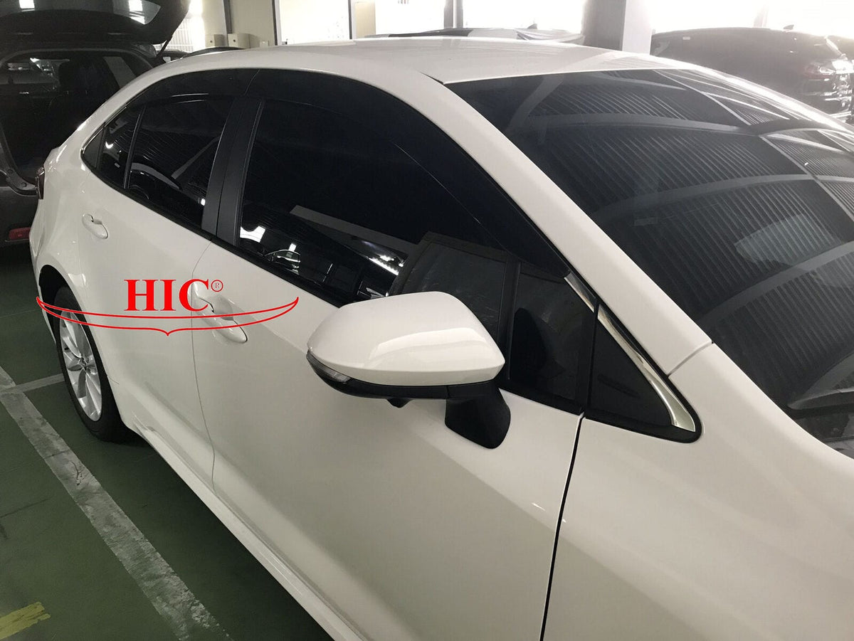 Installed View - Toyota Corolla E210 Sedan (2019-2026): Premium Window Visors