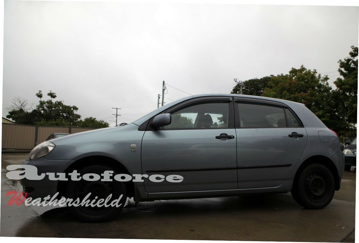 Installed View - Toyota Corolla Hatch (2001-2007): Premium Window Visors