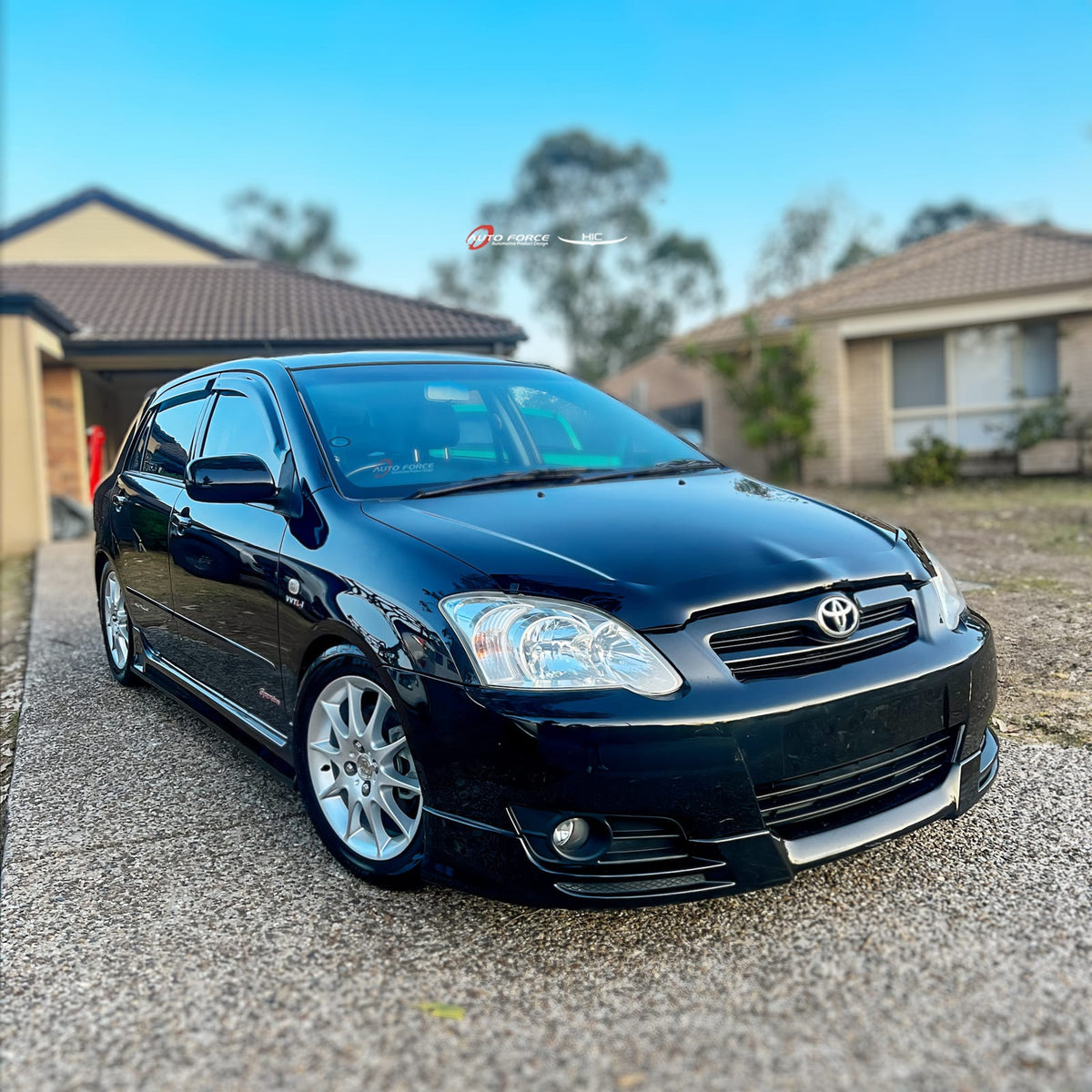 Installed View - Toyota Corolla Hatch (2001-2007): Premium Window Visors