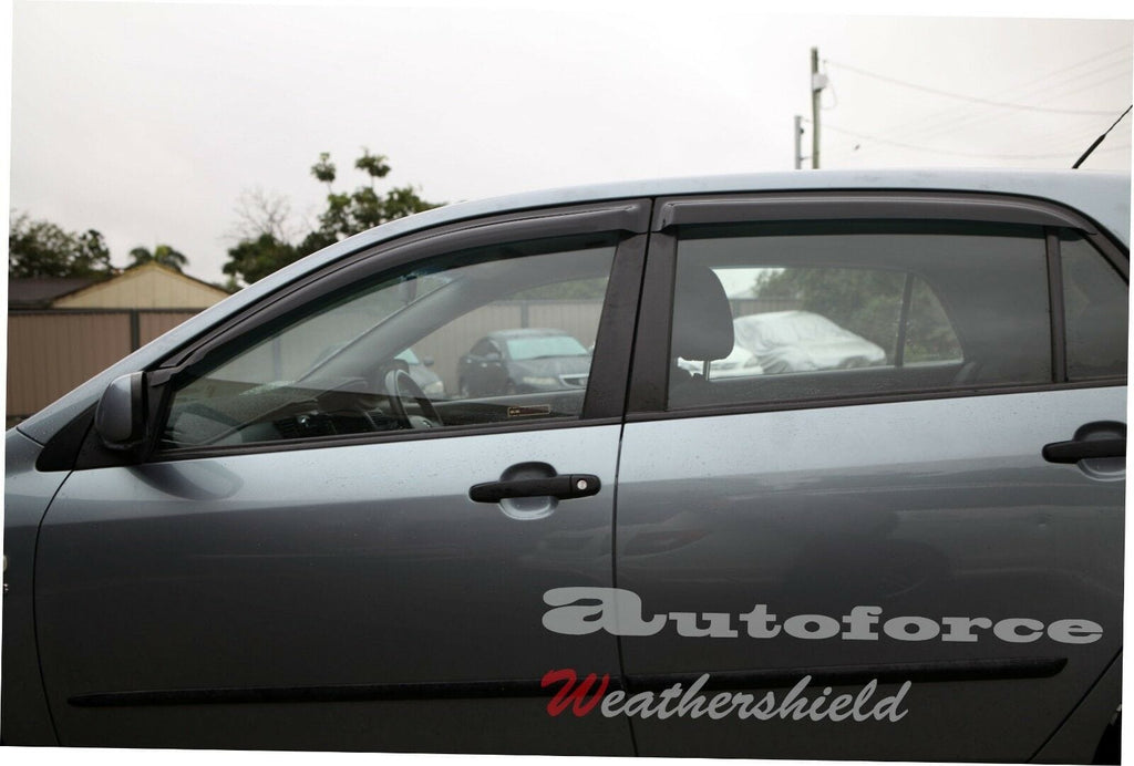 Installed View - Toyota Corolla Hatch (2001-2007): Premium Window Visors