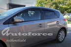 Installed View - Toyota Corolla Hatch (2012-2018): Premium Window Visors