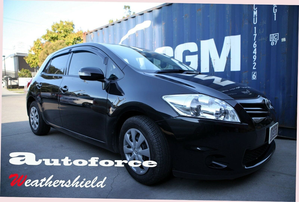 Installed View - Toyota Corolla Hatch ZRE152R (2007-2012): Premium Window Visors