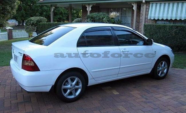 Installed View - Toyota Corolla Sedan (2001-2006): Premium Window Visors