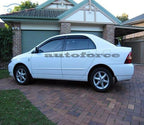 Installed View - Toyota Corolla Sedan (2001-2006): Premium Window Visors