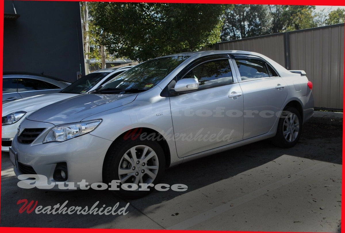 Installed View - Toyota Corolla Sedan (2007-2012): Premium Window Visors