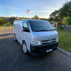 Installed View - Toyota HiAce Van (2005-2019): Premium Window Visors