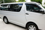 Installed View - Toyota HiAce Van (2005-2019): Premium Window Visors