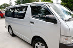 Installed View - Toyota HiAce Van (2005-2019): Premium Window Visors