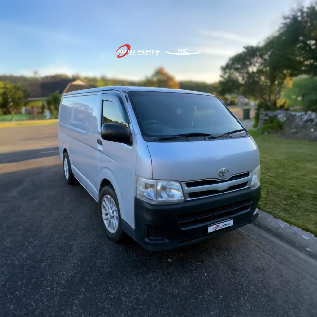 Installed View - Toyota HiAce Van (2005-2019): Premium Window Visors