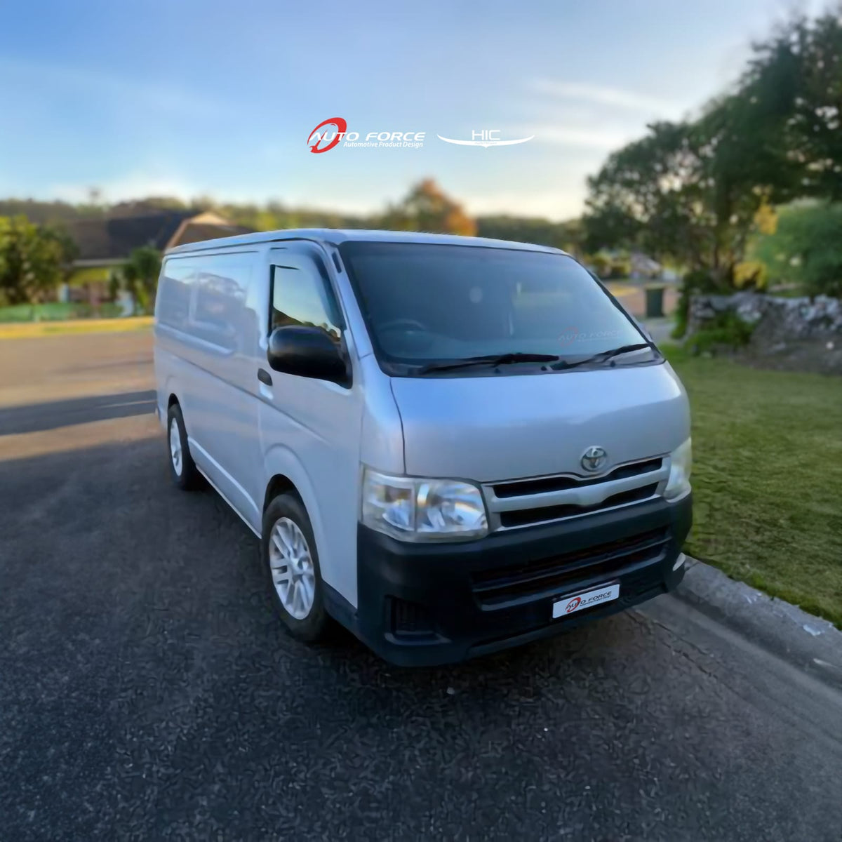 Installed View - Toyota HiAce Van (2005-2019): Premium Window Visors