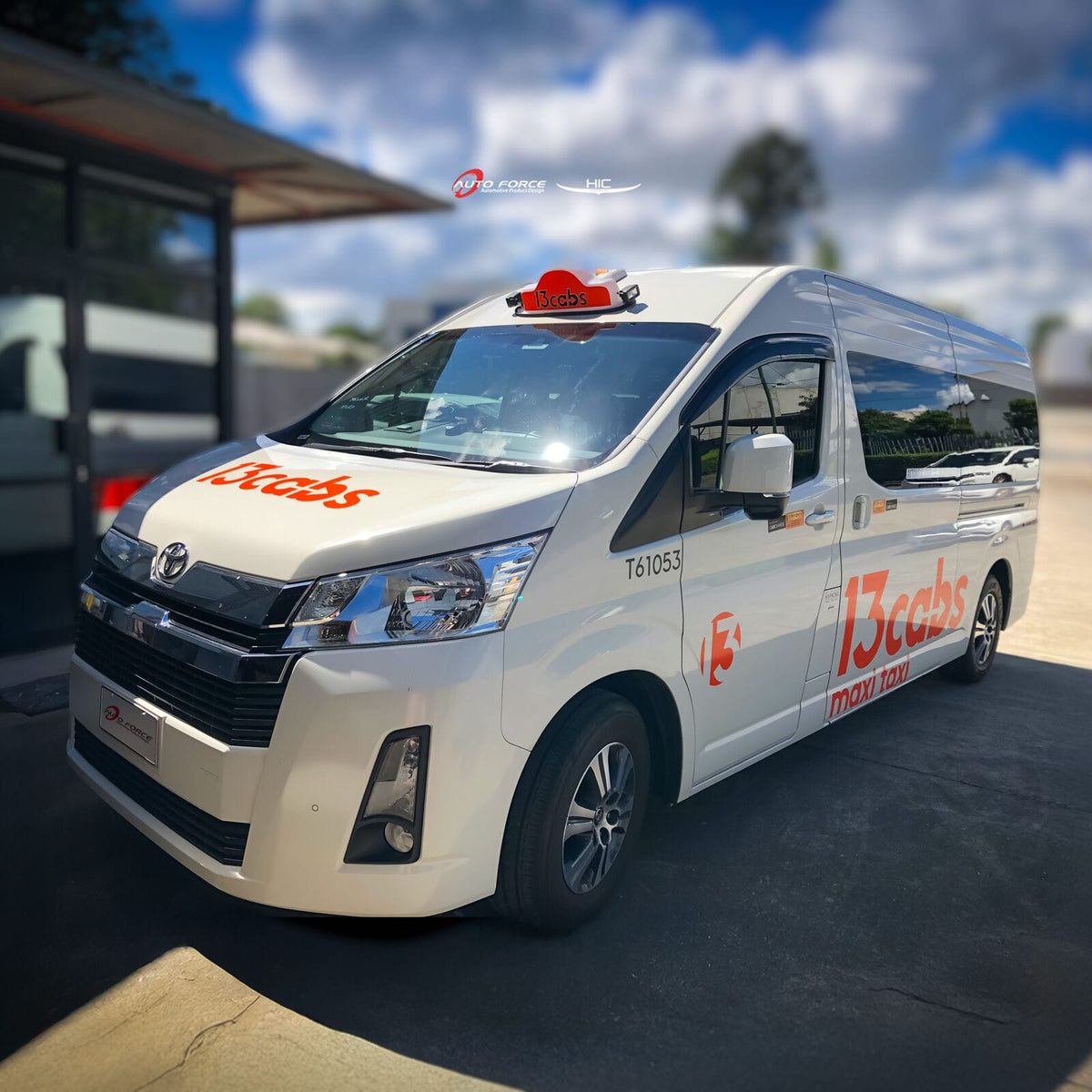 Installed View - Toyota HiAce Van SLM (2019-2022): Premium Window Visors
