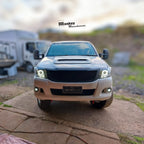 Installed View - Toyota Hilux 2005-2015: 70 Series  Style Bonnet Scoop
