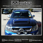 Installed View - Toyota Hilux 2005-2015: 70 Series  Style Bonnet Scoop