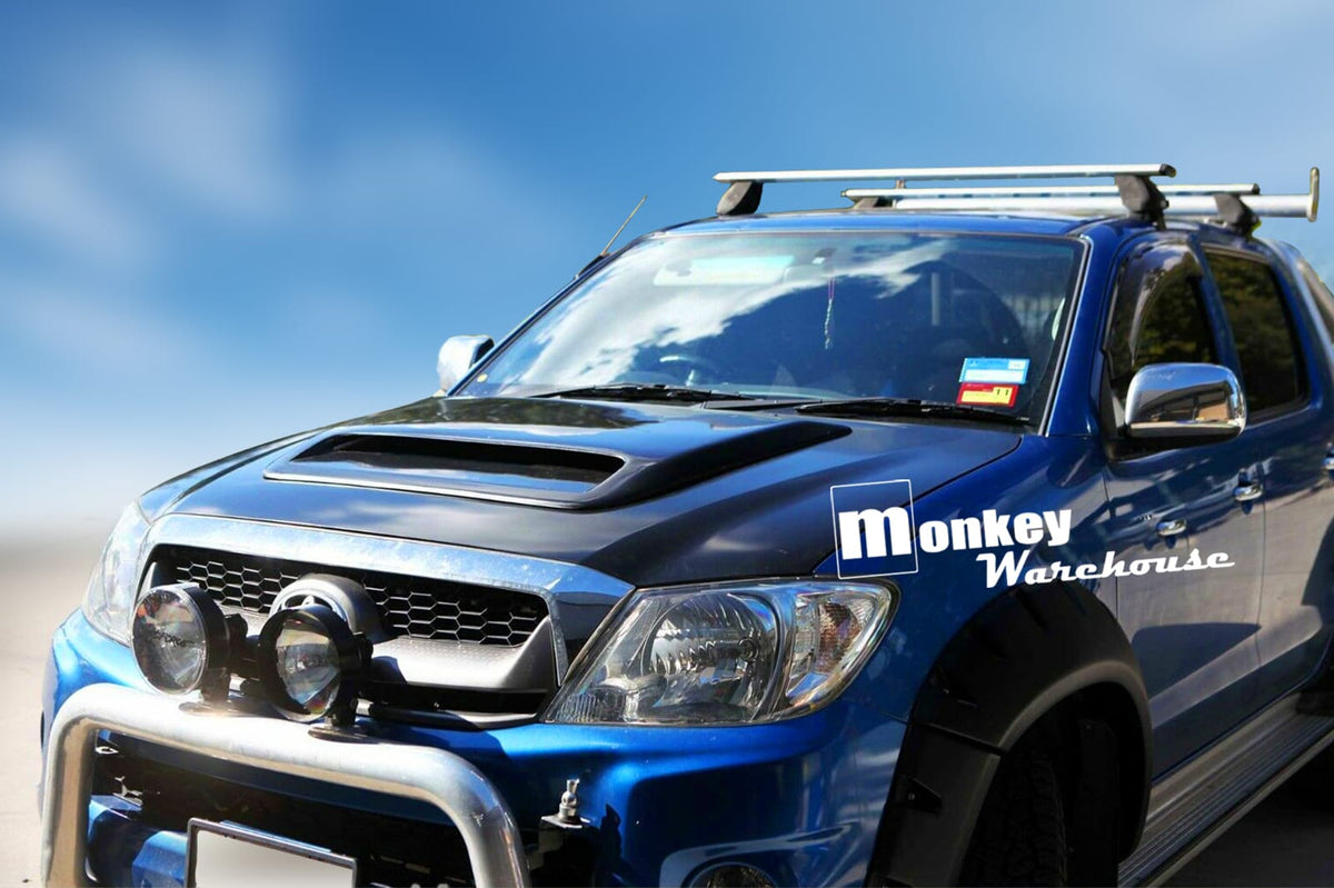 Installed View - Toyota Hilux 2005-2015: 70 Series  Style Bonnet Scoop