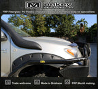 Installed View - Toyota Hilux 2005-2015: 70 Series  Style Bonnet Scoop