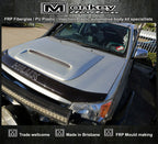 Installed View - Toyota Hilux 2005-2015: 70 Series  Style Bonnet Scoop