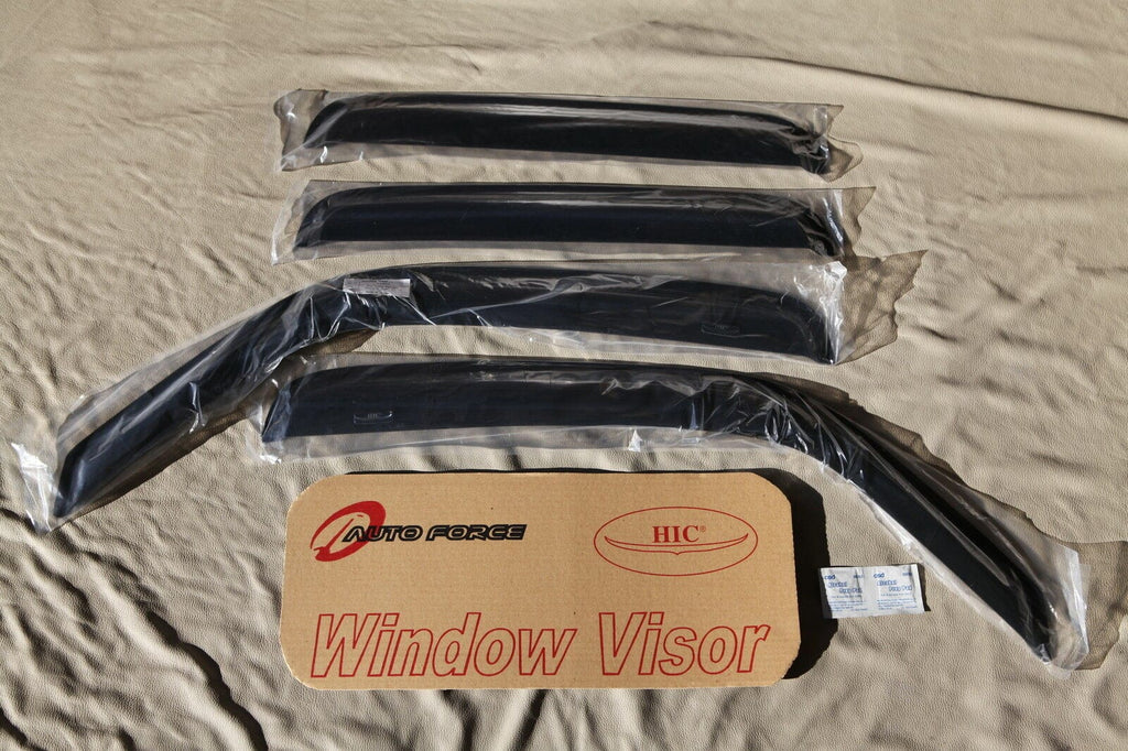Installed View - Toyota Hilux Dual Cab (1997-2005): Premium Window Visors