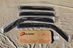 Installed View - Toyota Hilux Dual Cab (1997-2005): Premium Window Visors