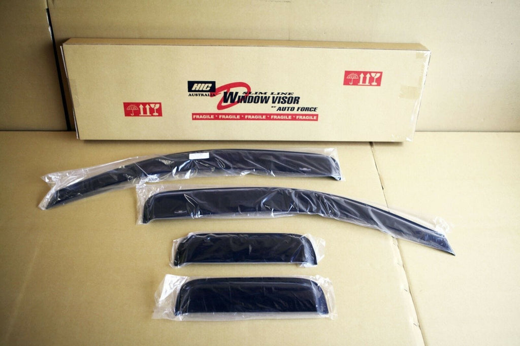 Installed View - Toyota Hilux Extra Cab (2004-2015): Premium Window Visors
