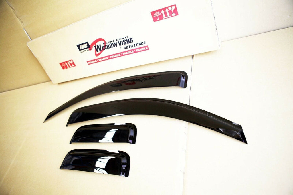 Installed View - Toyota Hilux Extra Cab (2004-2015): Premium Window Visors