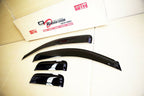 Installed View - Toyota Hilux Extra Cab (2004-2015): Premium Window Visors