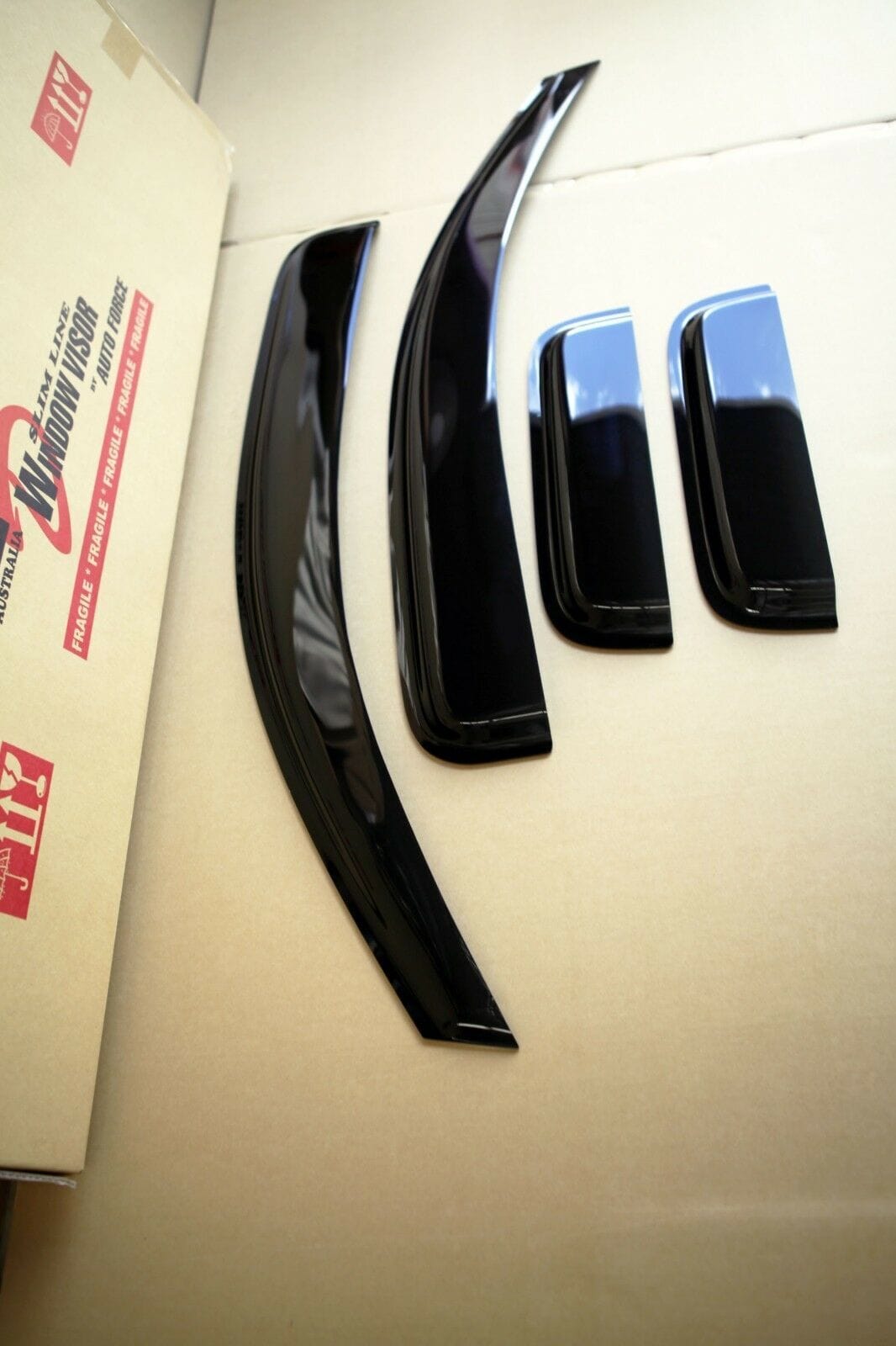 Installed View - Toyota Hilux Extra Cab (2004-2015): Premium Window Visors