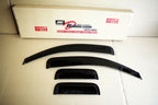 Installed View - Toyota Hilux Extra Cab (2004-2015): Premium Window Visors