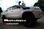 Installed View - Toyota Hilux Extra Cab (2004-2015): Premium Window Visors