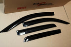 Installed View - Toyota Hilux N70 Dual Cab (2005-2015): Premium Window Visors
