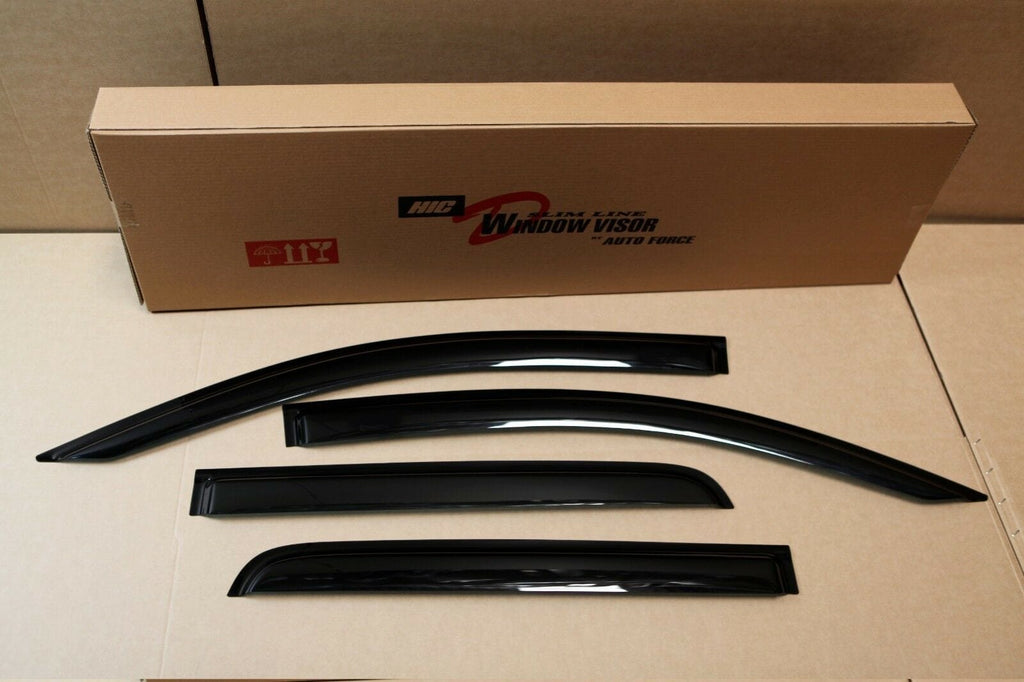 Installed View - Toyota Hilux N70 Dual Cab (2005-2015): Premium Window Visors