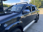Installed View - Toyota Hilux N70 Dual Cab (2005-2015): Premium Window Visors