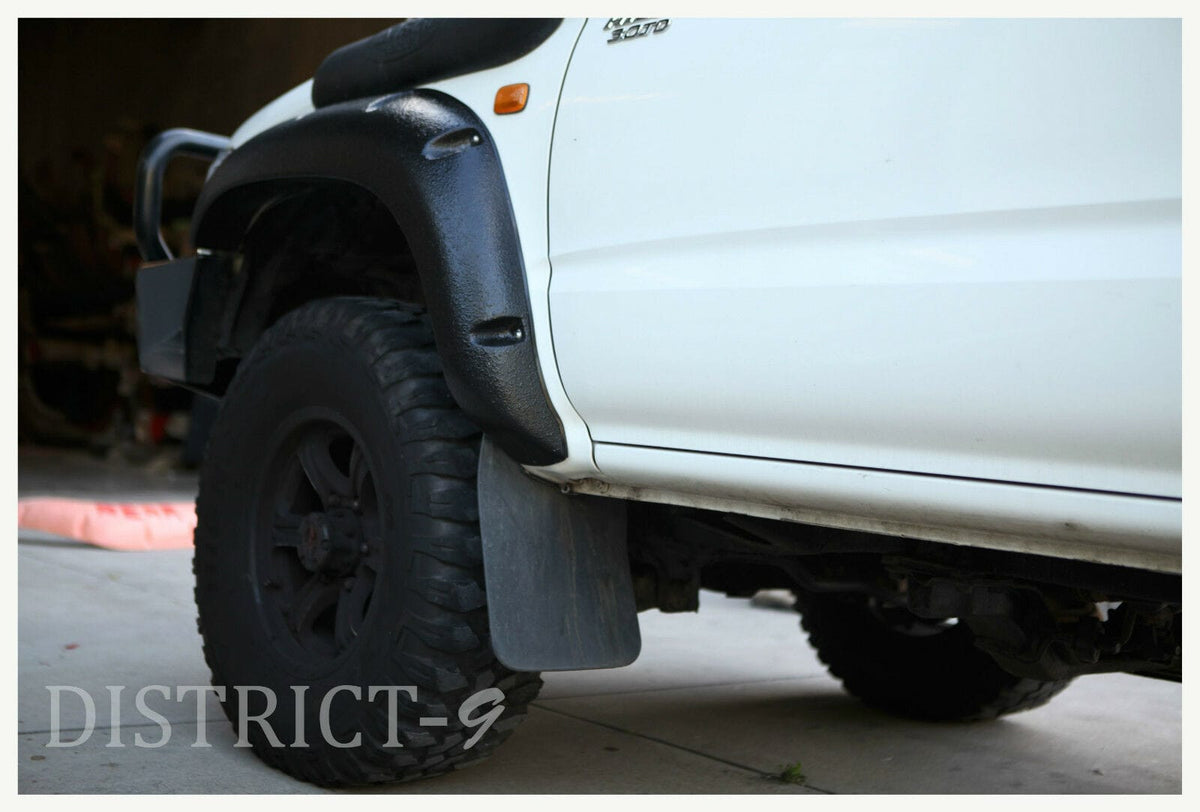Installed View - Toyota Hilux Single Cab 1997-2005: 4.0" Jungle Front Flares
