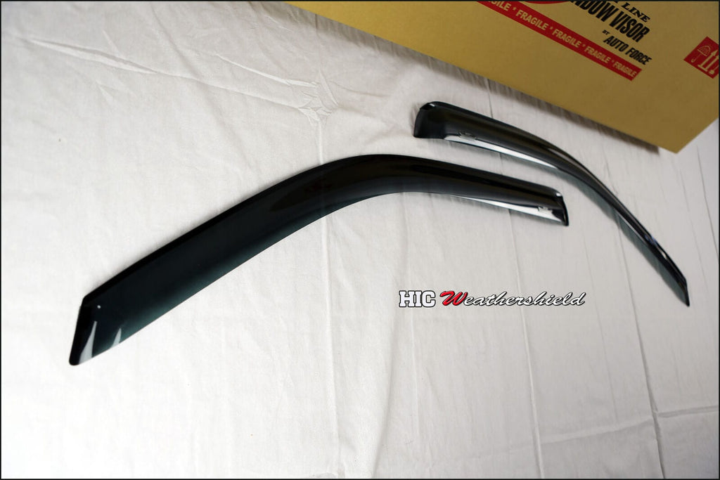 Installed View - Toyota Hilux Single Cab (1997-2005): Premium Window Visors