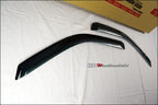 Installed View - Toyota Hilux Single Cab (1997-2005): Premium Window Visors
