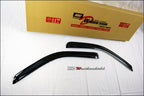 Installed View - Toyota Hilux Single Cab (1997-2005): Premium Window Visors
