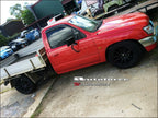 Installed View - Toyota Hilux Single Cab (1997-2005): Premium Window Visors