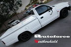 Installed View - Toyota Hilux Single Cab (1997-2005): Premium Window Visors