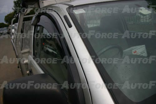 Installed View - Toyota Hilux Single Cab (2004-2015): Premium Window Visors