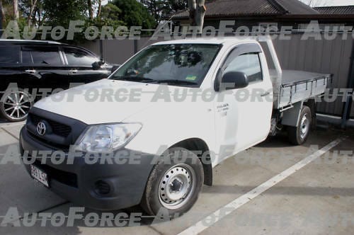 Installed View - Toyota Hilux Single Cab (2004-2015): Premium Window Visors