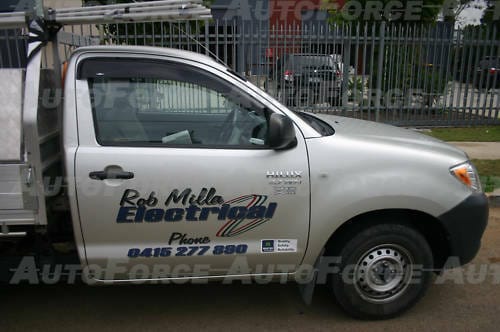 Installed View - Toyota Hilux Single Cab (2004-2015): Premium Window Visors