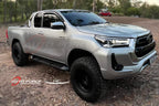 Installed View - Toyota Hilux Single / Extra Cab (2015-2022): Premium Window Visors