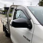 Installed View - Toyota Hilux Single / Extra Cab (2015-2022): Premium Window Visors