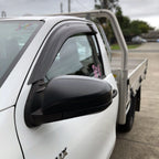 Installed View - Toyota Hilux Single / Extra Cab (2015-2022): Premium Window Visors