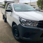 Installed View - Toyota Hilux Single / Extra Cab (2015-2022): Premium Window Visors