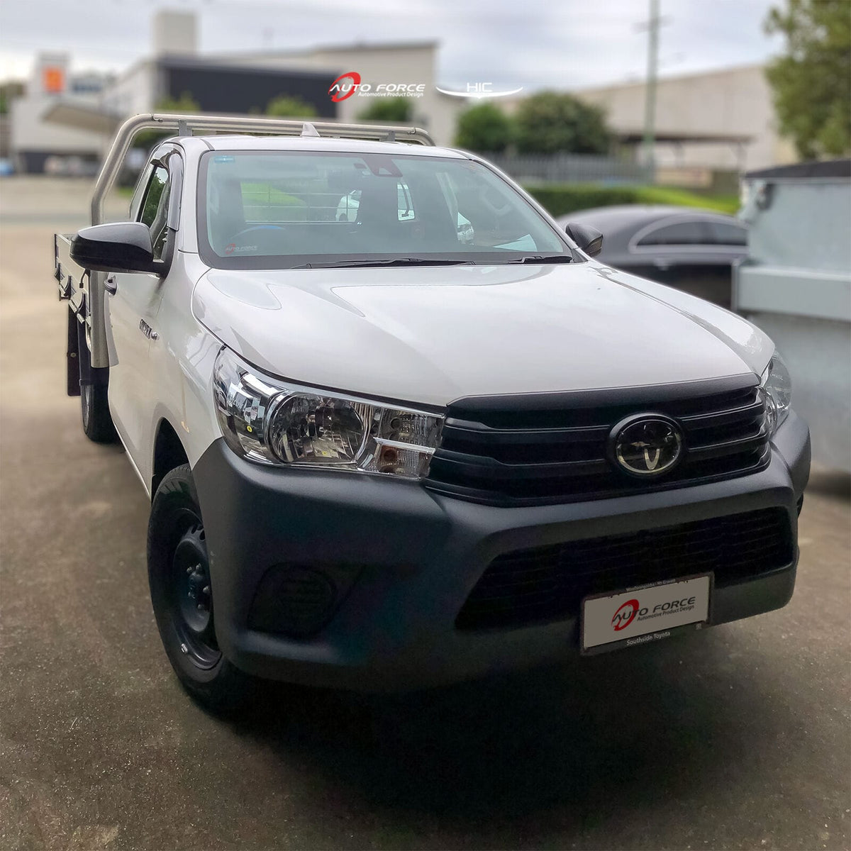 Installed View - Toyota Hilux Single / Extra Cab (2015-2022): Premium Window Visors