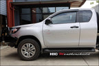 Installed View - Toyota Hilux Single / Extra Cab (2015-2022): Premium Window Visors